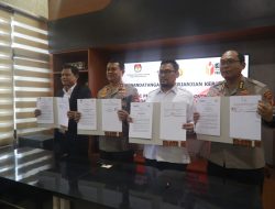 Sukseskan Pemilu 2024, Polda Banten Gelar Penandatanganan Perjanjian Kerjasama dengan KPU dan Bawaslu