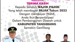 Bapenda: Pemerintah Kabupaten Tangerang mengucapkan Terima Kasih kepada Seluruh Wajib Pajak 